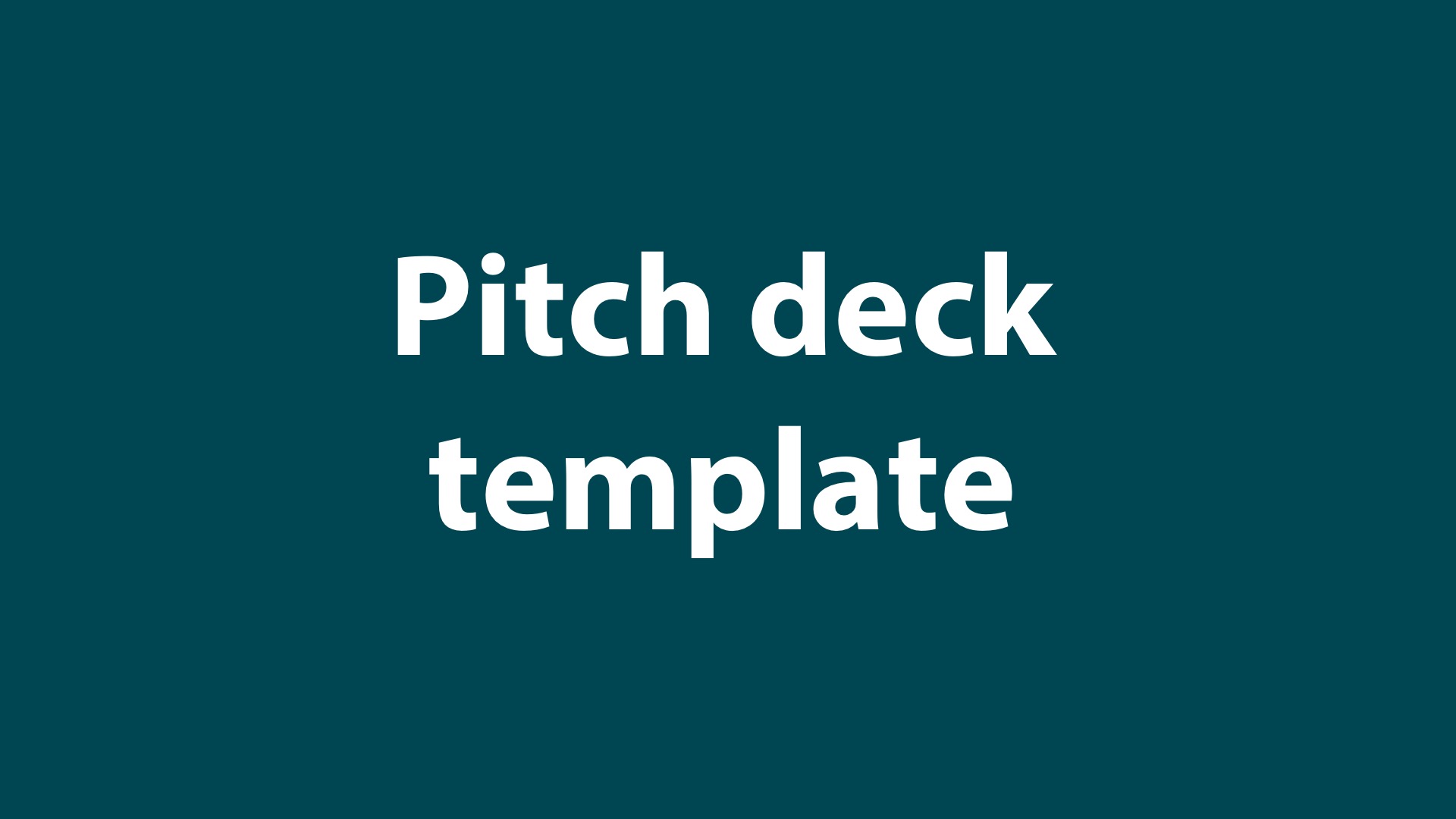 Sales 8 - Pitch deck template